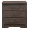 HomeStock Wenge Nightstand 23x22x18 Contemporary Bedside Table with Rich Finish, Sleek Design and Compact Storage for Bedroom Use - 3 of 4