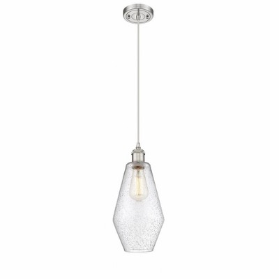 Cindyrella - 1 Light Cord Hung Mini Pendant In Industrial Style-14.5 Inches Tall and 7 Inches Wide