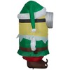 Gemmy Christmas Airblown Inflatable Stuart as Elf w/Candy Cane Universal, 3.5 ft Tall, White - 3 of 4