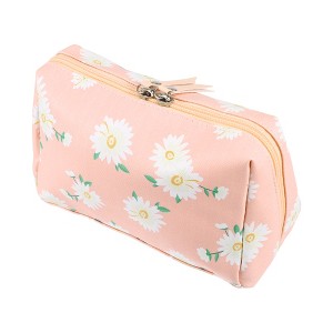 Unique Bargains Women's Portable Floral PVC Large Makeup Bag 1 Pc - 1 of 4