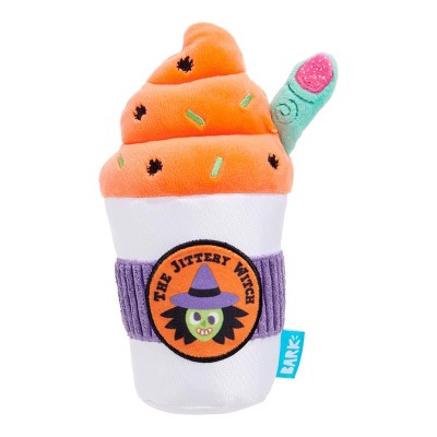 BARK Halloween Witch's Brew Coffee Drink Dog Plush Toy