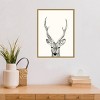 18" x 24" Animal Mug IV Deer by Victoria Borges Framed Canvas Wall Art Gold - Amanti Art: Modern Decor, Vertical Layout, Sawtooth Back Mount - 4 of 4