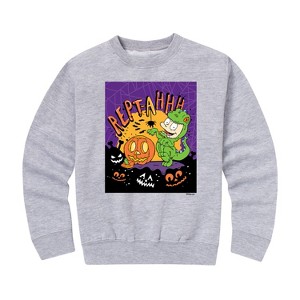Boys' - Rugrats - Tommy Halloween is Roarsome Graphic Long Sleeve Fleece Sweatshirt - 1 of 4