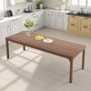Lirago,78" Rectangular Dining Table - Industrial Style Kitchen Table Seats 6, Black & Wood Grain - 3 of 4