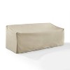 Crosley Outdoor Sofa Furniture Cover, Tan: Heavy Gauge Vinyl, Waterproof, Scratch-Resistant, Drawstring Closure - 4 of 4