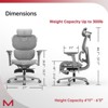 UNISOAR Ergonomic Mesh Gamer Chair with Footrest & Lumbar Support for Home, Video - 3 of 4