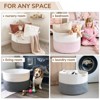 Itopfox Cotton Rope Basket Woven Laundry Blanket Toy Storage with Handle for Home Decor Living Room Bedroom Nursery - 4 of 4