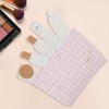Unique Bargains Lightweight Clutch Plaid Bow Embroidery Makeup Bag 1 Pc - 4 of 4