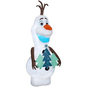 Gemmy Christmas Inflatable Olaf with Trees, 5.5 ft Tall, Multi - 1 of 4