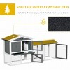 Two Level Rabbit Hutch Sturdy Outdoor Hutch With Openable Top Large Wooden Rabbit Hutch With Run Weatherproof Roof,Removable Tray,Ramp-Cuddlewood - 4 of 4