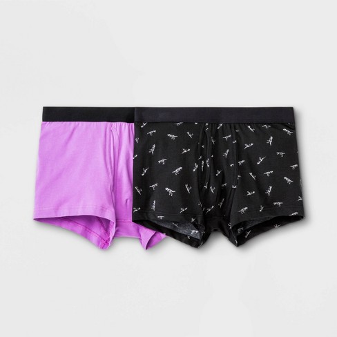 Men's T Rex Bones Trunks 2pk - Original Use™ Black/purple Xs : Target