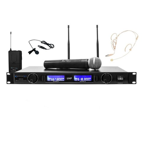 Technical Pro Professional UHF Dual Wireless Microphone Lapel & Headset System - image 1 of 3