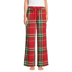 Lands' End Women's Print Flannel Pajama Pants - 1 of 3