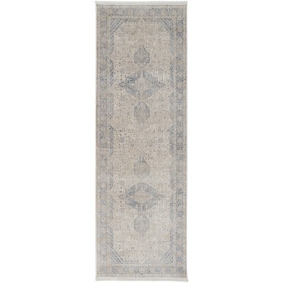 Marquette Transitional Medallion Taupe/Gray/Blue Area Rug