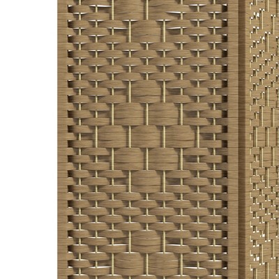 Natural Handwoven 4-Panel Folding Room Divider