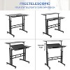 Standing Desk, Height Adjustable Desk, Mobile Computer Desk with 4 Wheels, Standing Seat Table - 4 of 4
