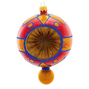 Metzler Bros. 5.5 Inch Red Glitter Reflector Tree Ornaments - 1 of 3