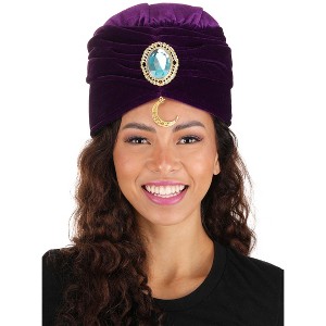HalloweenCostumes.com One Size   Adult Fortune Teller Halloween Costume Head Wrap Accessory, Purple/Brown/Blue - 1 of 4