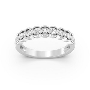 GILDED 1/4 CTTW Lab Grown Diamond Stackable Band Ring in Sterling Silver, Size 7 - 1 of 4