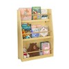 INFURNIC Decorative Bookshelf 3 Tier Kids Book Shelf, Book Rack, Kids Bookcase, Freestanding Shelves Bookshelf, Brown, 22.83"*7.09"*31.88" - 2 of 4