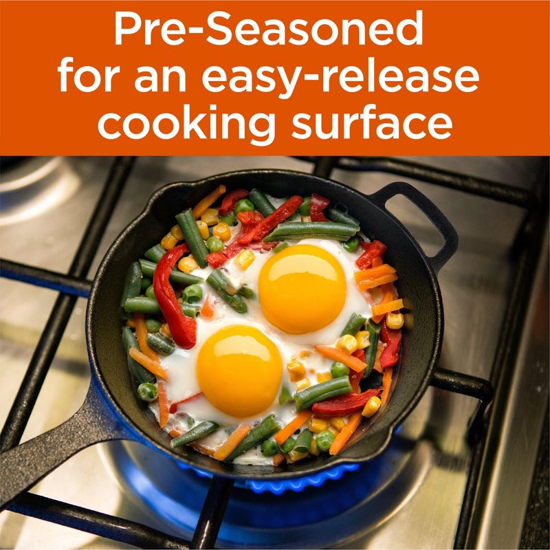 COMMERCIAL CHEF Pre-Seasoned Cast Iron Skillet, 5 of 8