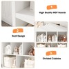 Toy Storage Organizer Kids Bookshelf White Bookcase  5 Cubby Toddlers Playhouse Cabinet Shelf for Boys Girls Wooden Cubby Storage Toy Shelf - 3 of 4