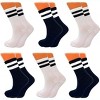 Women's Tennis Crew Socks – Extra Thin & Breathable – 6 Pairs – Cotton - 2 of 3