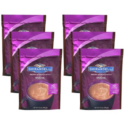Ghirardelli Premium Mocha Hot Cocoa Chocolate - Case of 6/10.5 oz