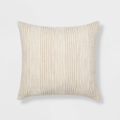 ™Euro Textured Striped Decorative Throw Pillow Natural - Threshold™