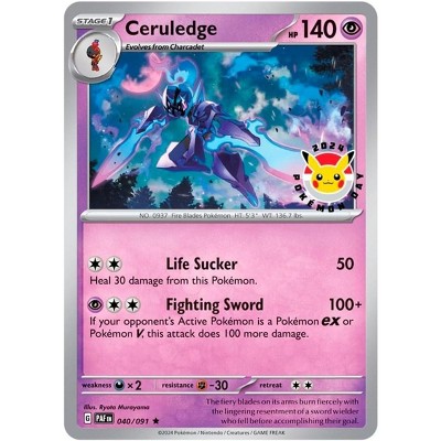 Pokemon TCG: Ceruledge Pokemon Day 2024 Stamped Promo Card (040/091)