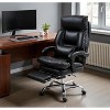 Mshliw Executive Office Chair with Footrest, High Back PU Leather Reclining Desk Chair, Ergonomic Swivel Computer Chair - 2 of 4