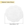 Unique Bargains Handmade Crochet Round Lace Placemats with Floral Patterns for Wedding Party - 2 of 4