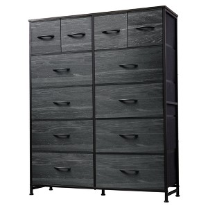 12-Drawer Tall Fabric Dresser with Wood Top and Steel Frame, Storage Chest of Drawers for Bedroom, Closet - 1 of 4