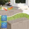 Maggift Deck Box, 100GAL Outdoor Storage Box, Patio Gardening Tools, Water and UV Resistant for Patio, Garden, Lawn, Brown, 46.26"*18.7"*23.23" - 4 of 4