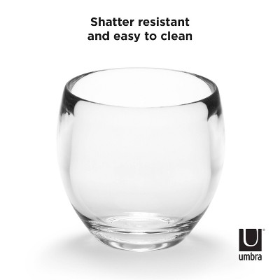 Clear Acrylic Toothbrush Holder with Oval Compartments