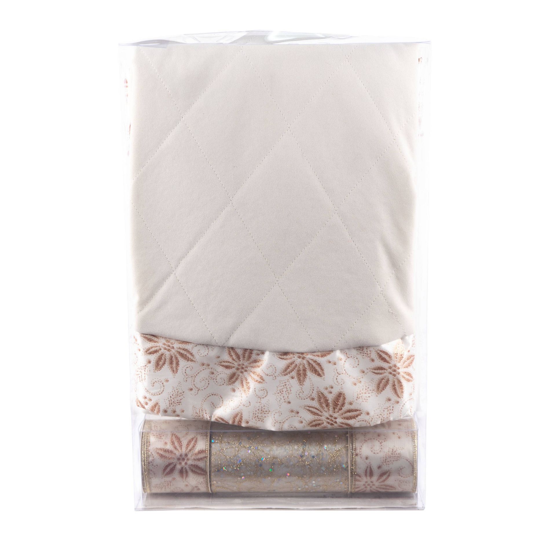 Christmas Magic 4ct Christmas Decorative Set Tree Skirts Gold