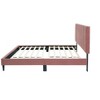 NicBex Twin Size Velvet Upholstered Platform Bed with Wooden Slatted Frame,Modern Small Bed Frame for Bedroom,Kids Room - 4 of 4