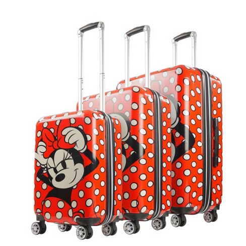 FUL Disney Textured Minnie Mouse 3-Piece Luggage Set 