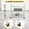 3-Tier Stainless Steel Utility Cart with Wheels, Heavy Duty Industrial Kitchen Island Serving Cart - 3 of 4
