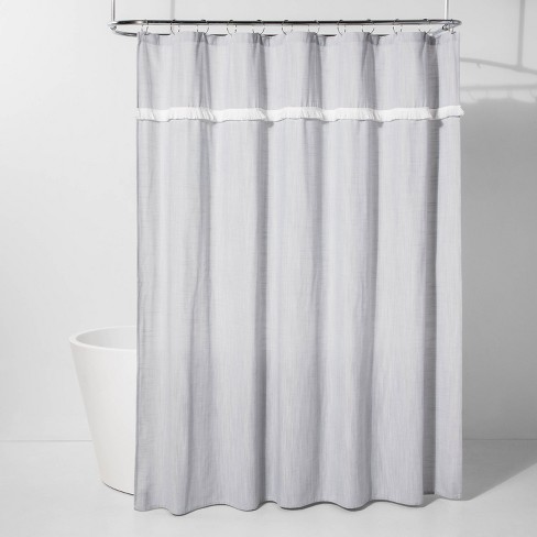 Herringbone Shower Curtain Light Blue Threshold Target