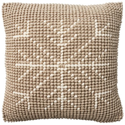20"x20" Oversize Holiday Loop Snowflake Indoor Square Throw Pillow - Mina Victory