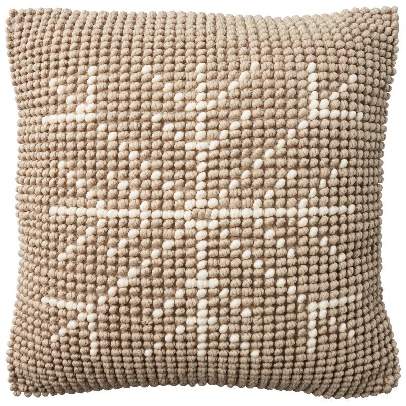 20"x20" Oversize Holiday Loop Snowflake Indoor Square Throw Pillow - Mina Victory, 1 of 11