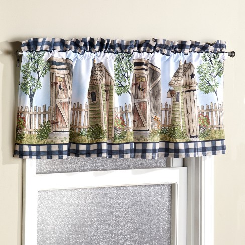New Ol' Outhouse Window Valance Primitive Bathroom Country House 72" x 14" 