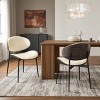 Art Leon Set of 2 Faux Leather and Bentwood Dining Chair with Metal Legs - 3 of 4