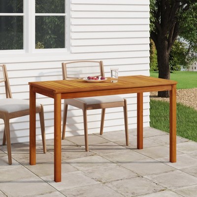 vidaXL Garden Table Natural Wood Solid Acacia Wood Medium Durable