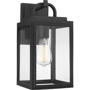 Progress Lighting Grandbury 1-Light Outdoor Hanging Lantern in Black, Clear Glass, DURASHIELD, Wet Rated, Farmhouse Style - 1 of 4