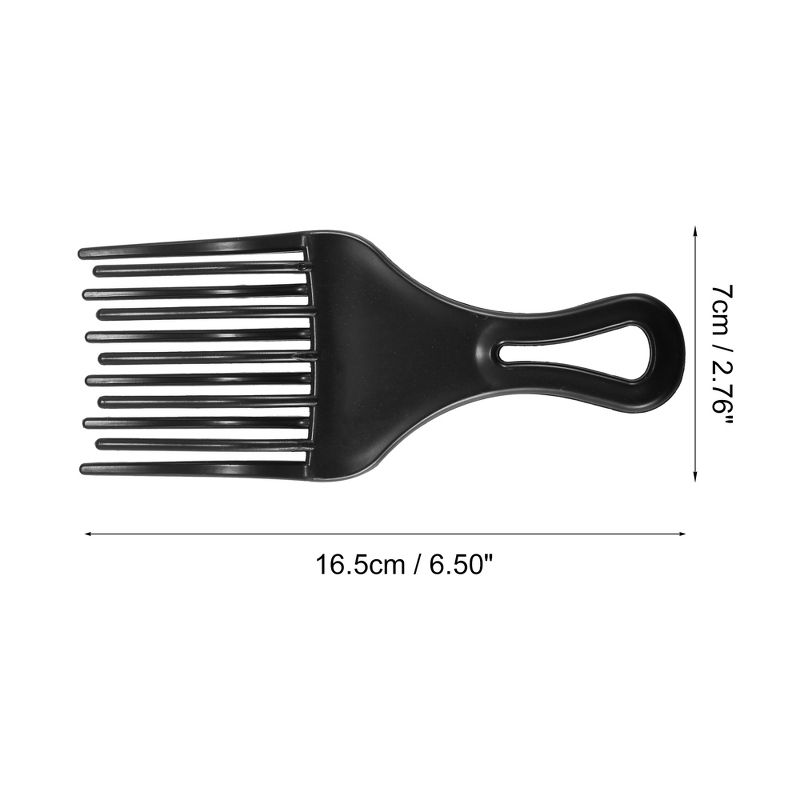 Unique Bargains Afro Hair Pick Comb Hair Fork Comb Hairdressing Styling Tool for Curly Hair for Men Women Plastic, 2 of 5