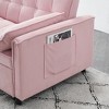 PAGED Double Sofa Comfortable Deep Seat Sofa Bed Modern Couch with Wood Panel Support for Living Room, Home Office - 4 of 4
