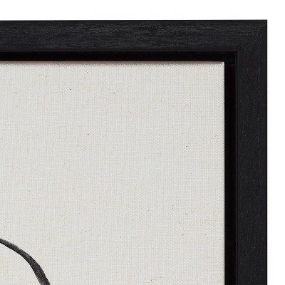 Sylvie Black and White Abstract Canvas Wall Art Set