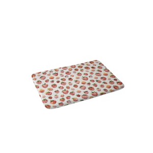Ninola Design Strawberries Countryside Summer Bath Rug Red - Deny Designs: Microfiber, Machine Washable, 1'9"x2'10" - 1 of 3